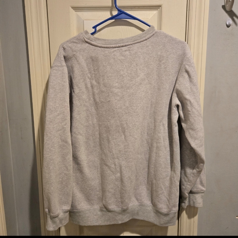 Disney Gray Womens Sweatshirt with Blue Stitch Design - Picture 2 of 5